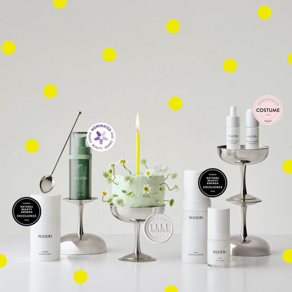 Award winning Nuori Skincare bestseller set