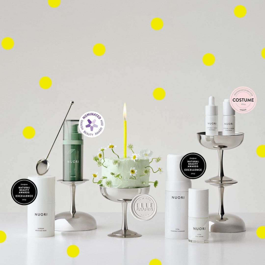 Award winning Nuori Skincare bestseller set