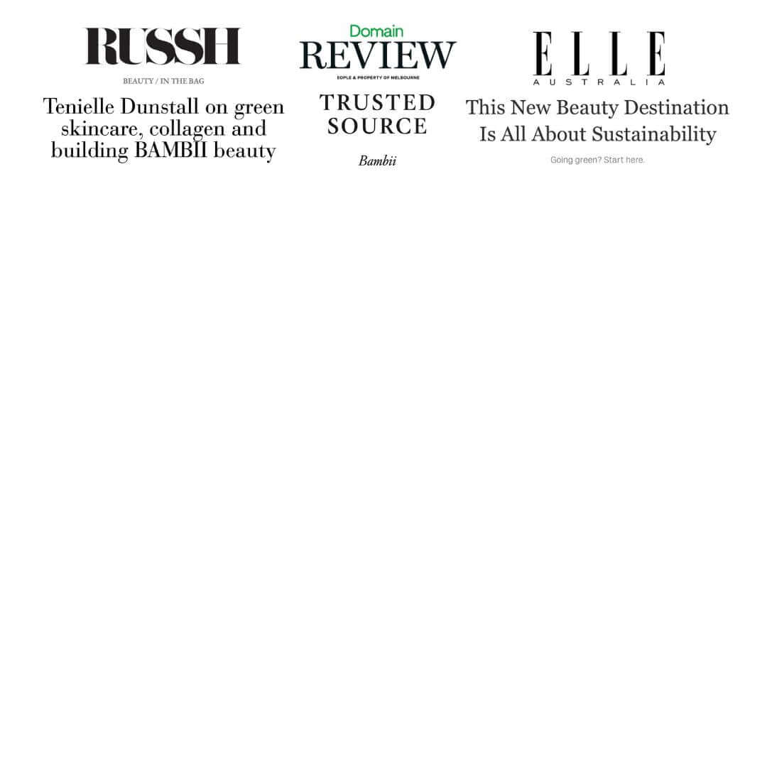 Clean green ethical and sustainable beauty BAMBII vogue elle rush magazine