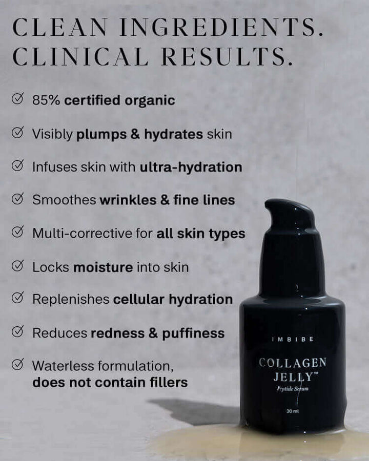 Collagen Jelly face Serum certified organic anti aging skin care