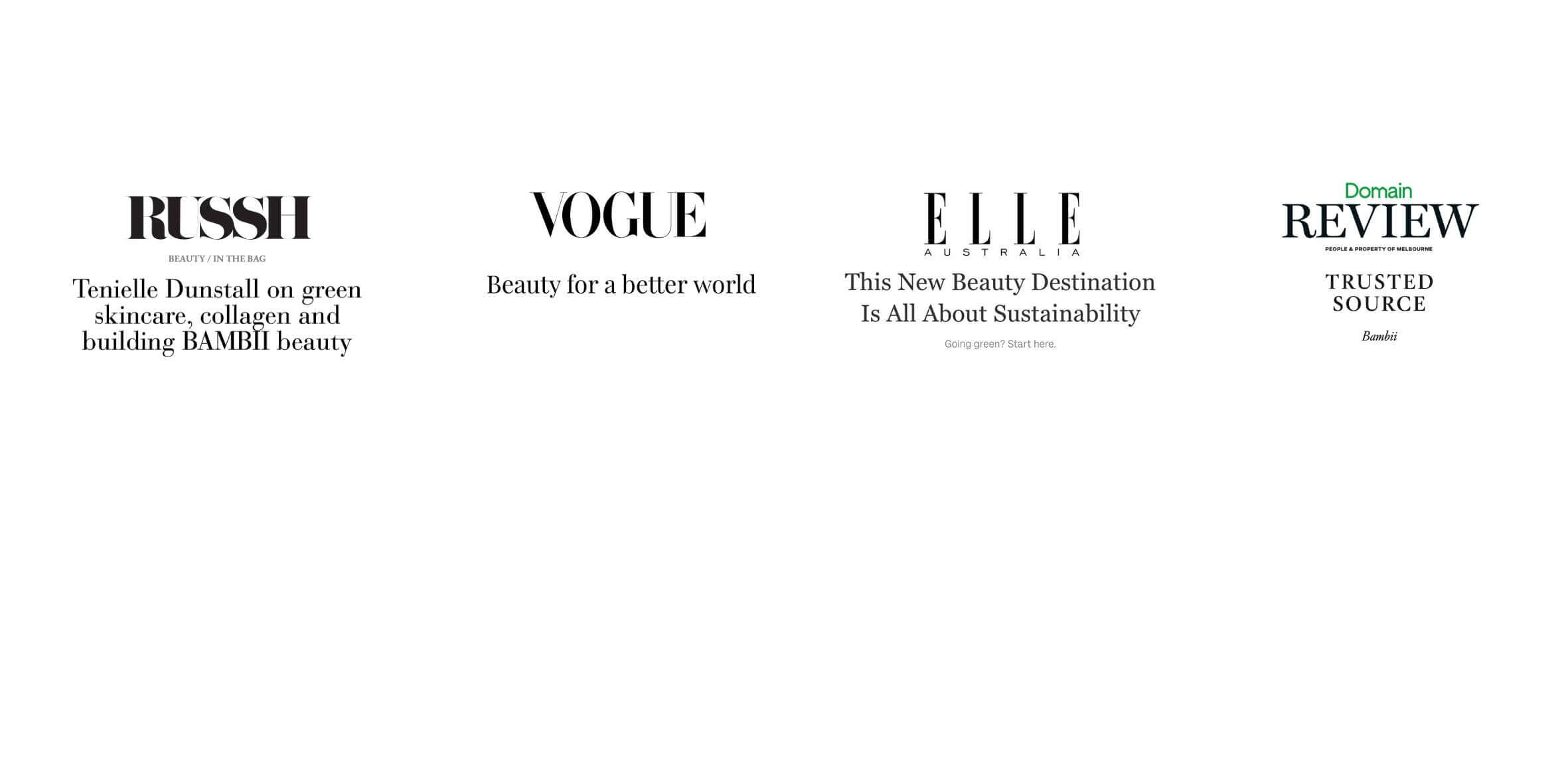 Clean green natural beauty sustainable and ethical vogue elle russh magazine