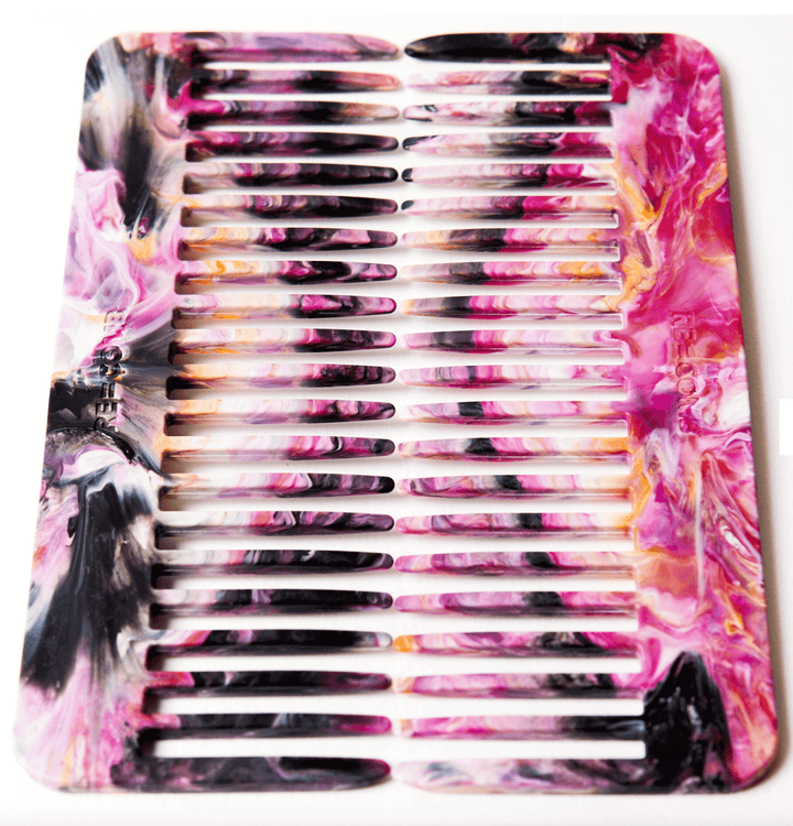 pink long hair comb