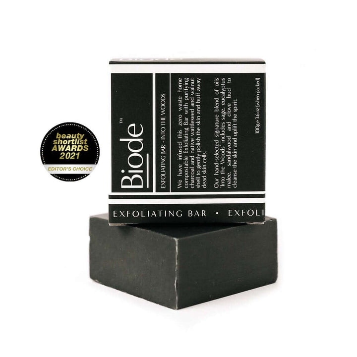 biode exfoliating bar soap natural