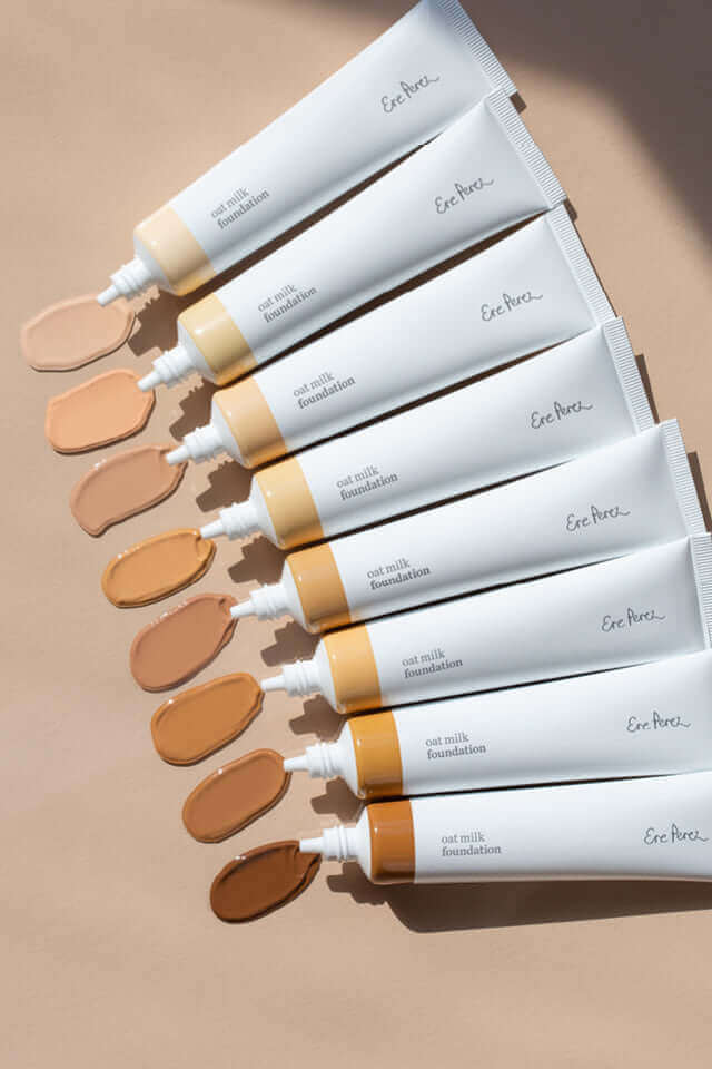 Ere Perez oat milk natural foundation colours