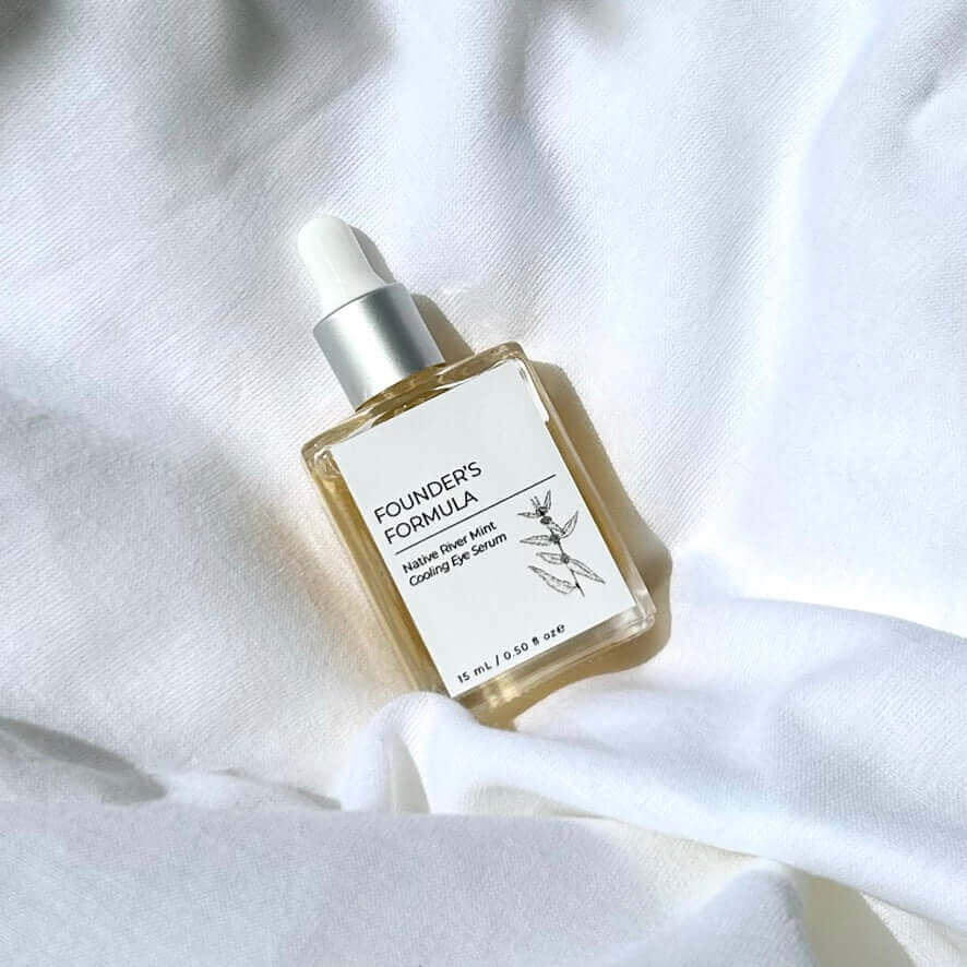 founders formula native river mint cooling de-puffing eye serum