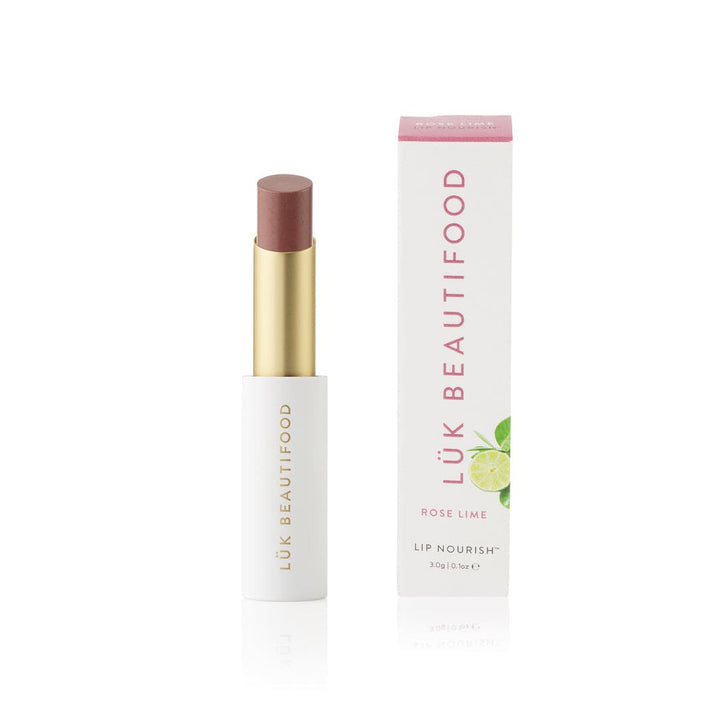 luk beautifood natural lipstick rose lime