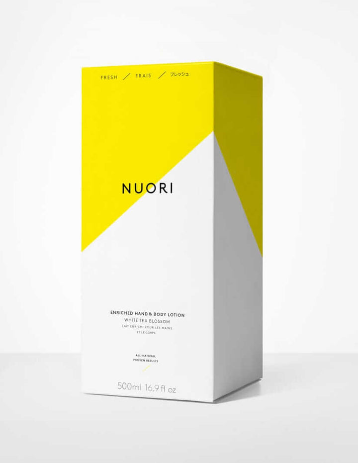 nuori enriched hand and body lotion white blossom