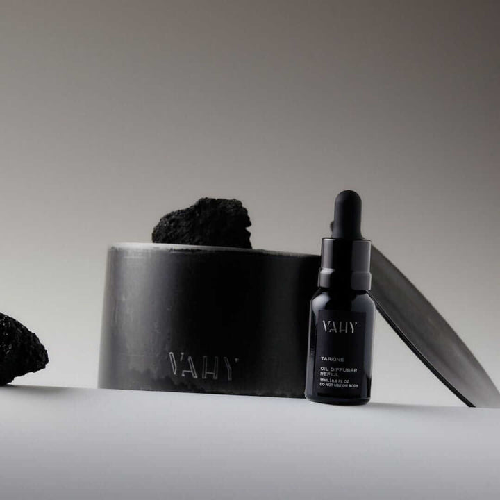 Vahy Tarkine non toxic home natural diffuser set scented woody vanilla spice