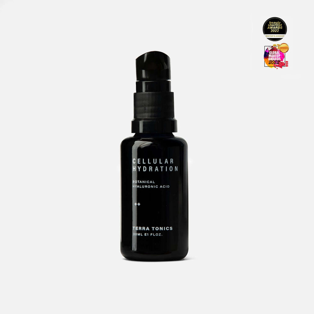 Terra Tonics award winning natural face serum hyaluronic acid