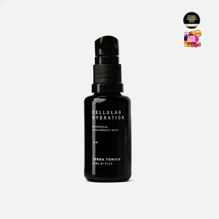 Terra Tonics award winning natural face serum hyaluronic acid