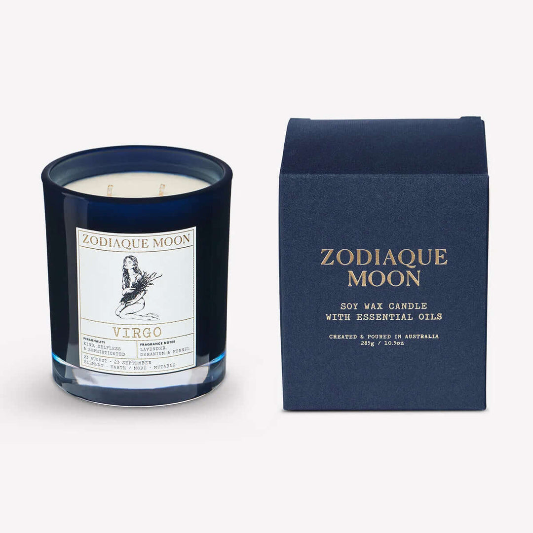 virgo natural zodiac candle