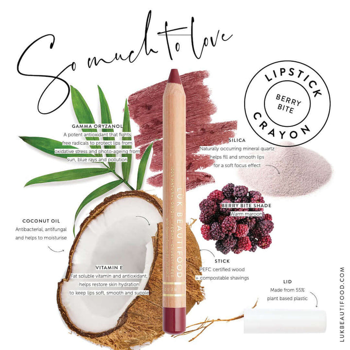 natural lip crayon luk beautifood made with natural ingredients