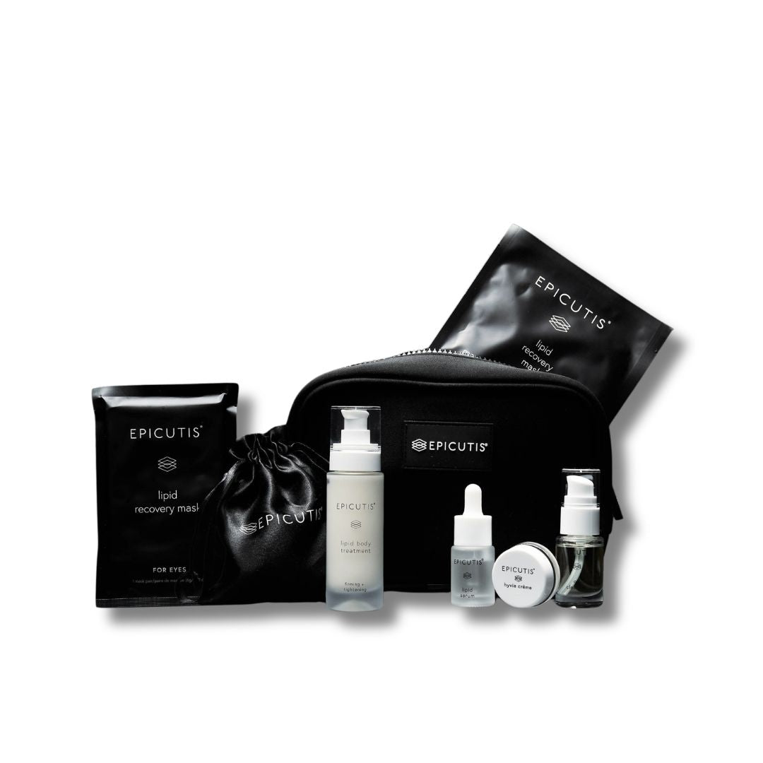 Epicutis luxury skincare set with cosmetics bag