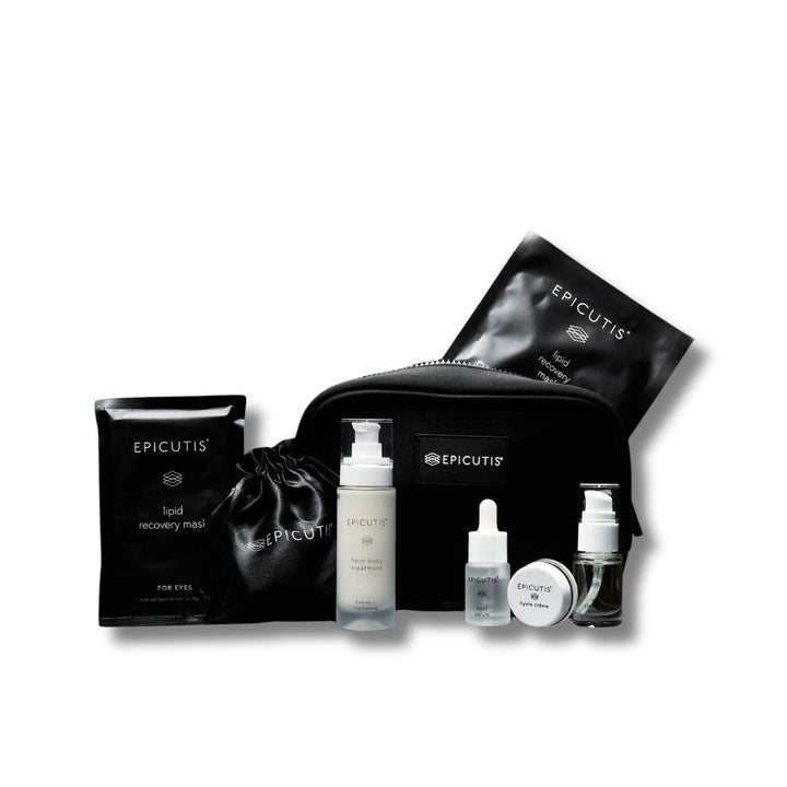 Epicutis luxury skincare set with cosmetics bag