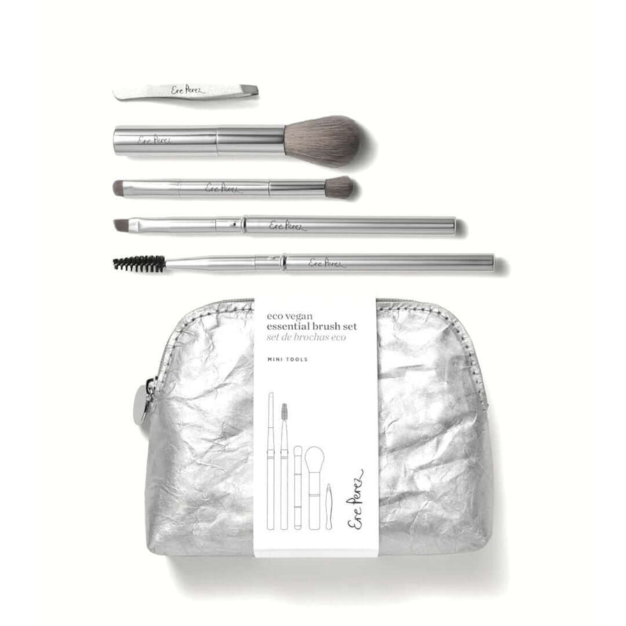 ere Perez travel vegan makeup brushes tool in case