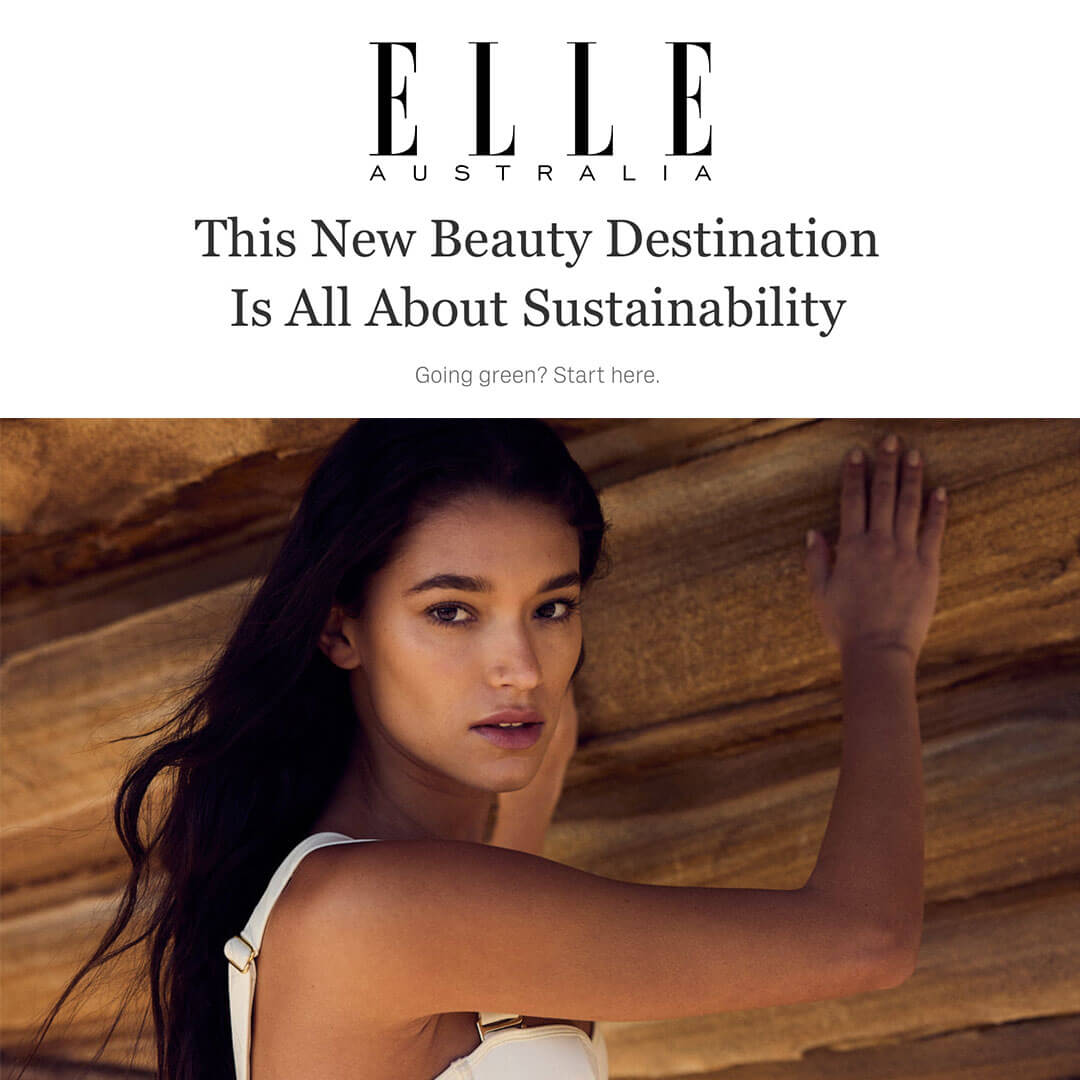 sustainable clean beauty in elle magazine