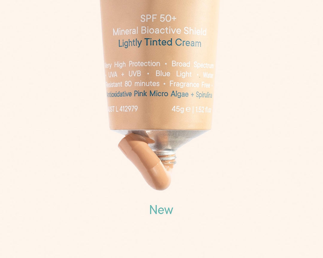 Natural tinted face sunscreen mineral SPF 50+