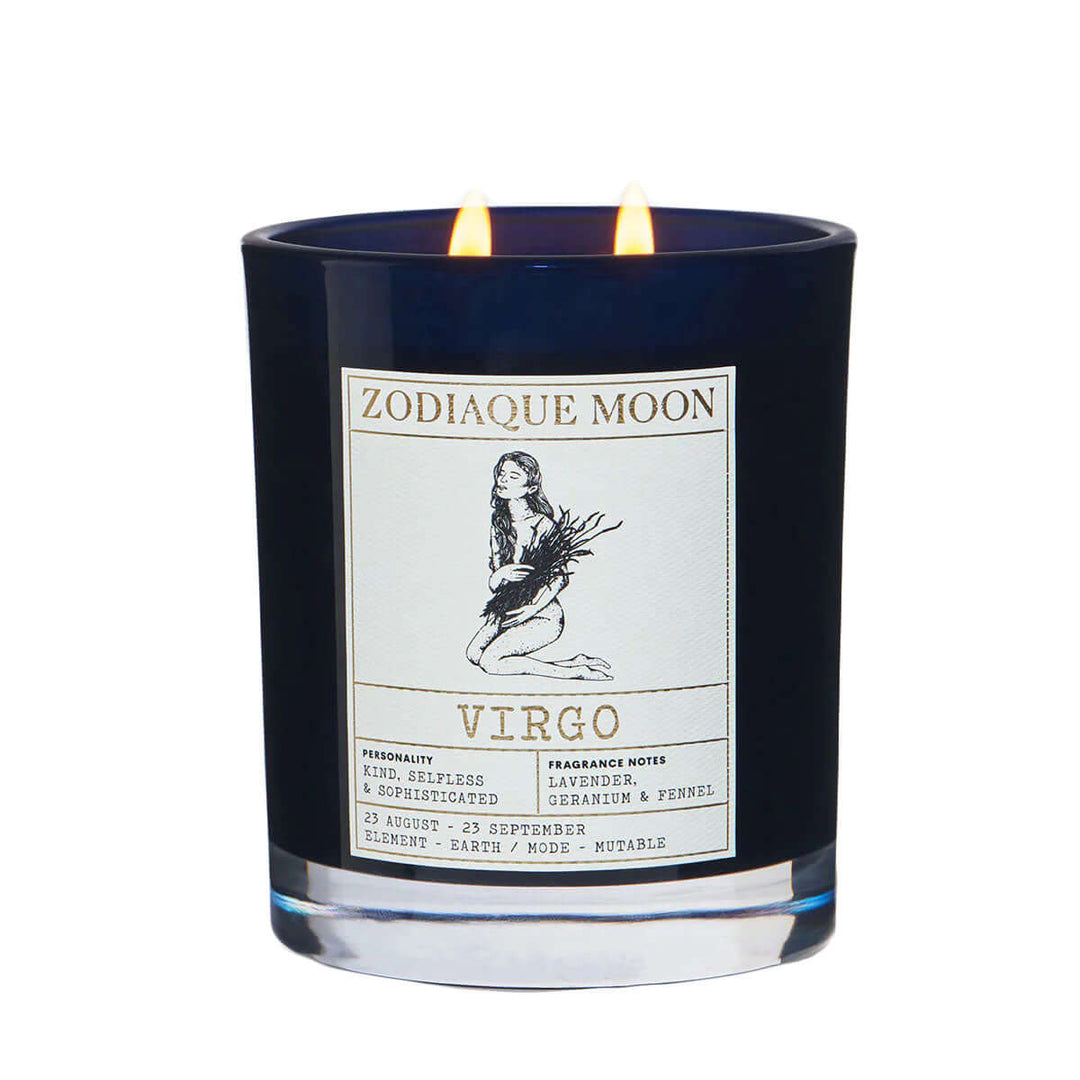 zodiaque candles zodiaque moon virgo candles customisable lavender scent