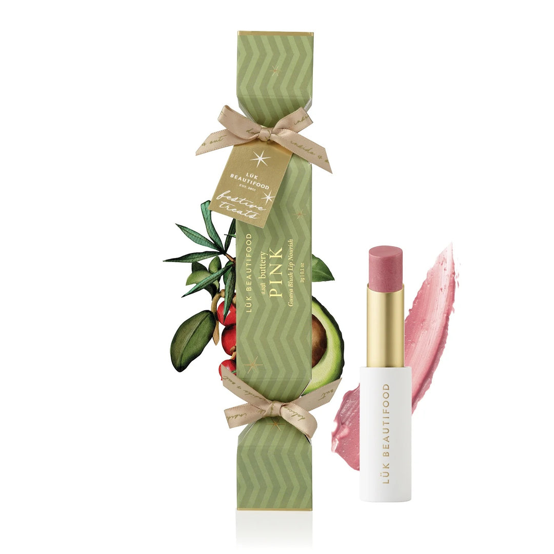 luk beautifood holiday bon bon soft butterfly pink lipstick guava lip nourish