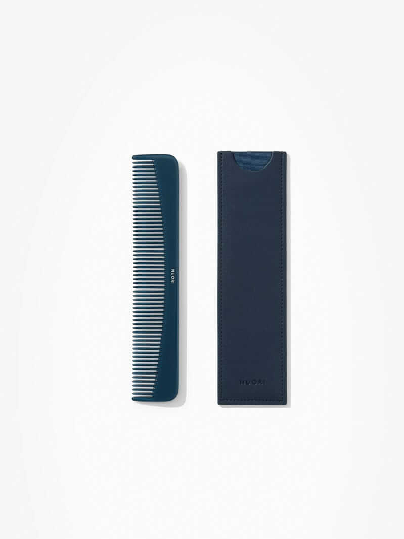 luxury hair comb with sustainable pouch
