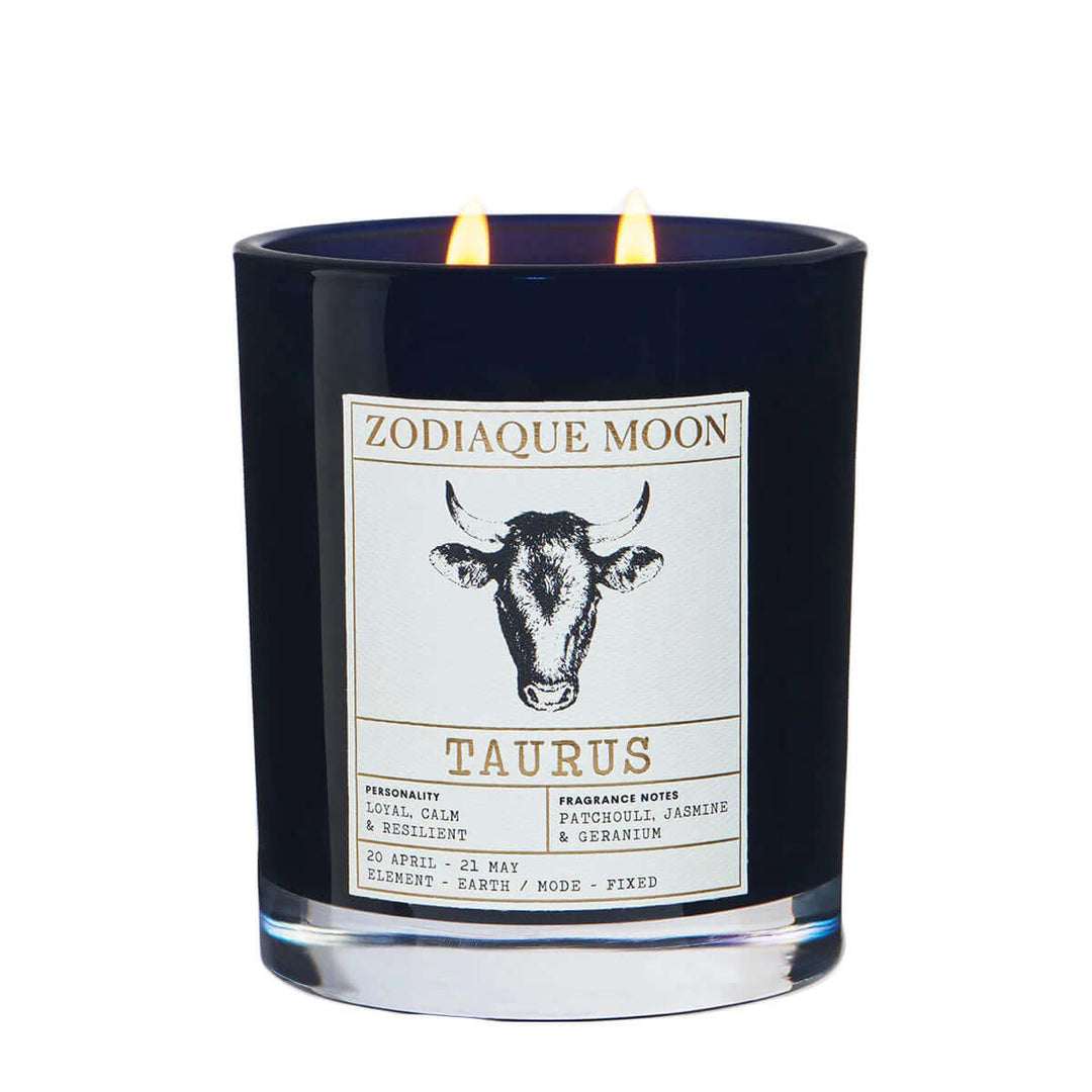 Taurus zodiac natural candle