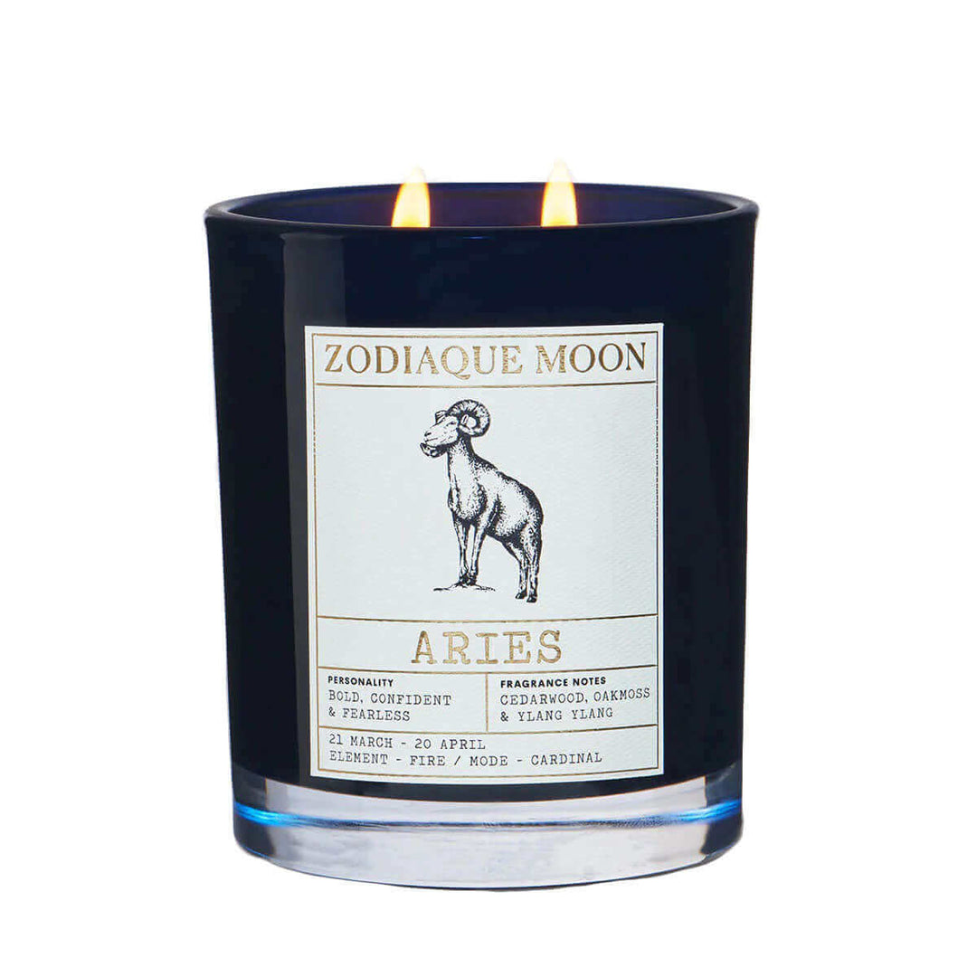 zodiac aries personalised natural candle soy wax