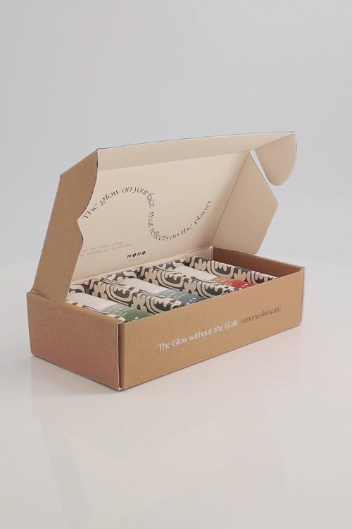 Sustainable beauty natural organic skincare set mono skin